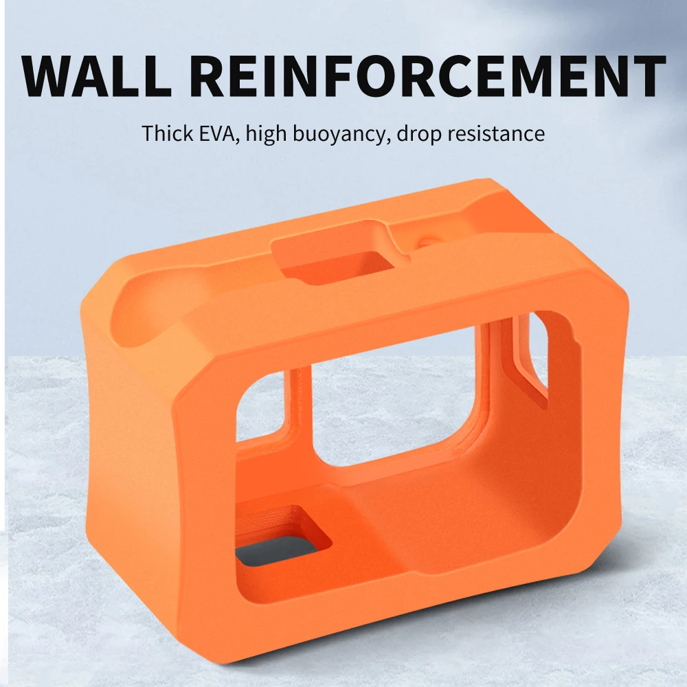 Orange Floaty Case Protective Surfing Cover for Gopro Hero 8 Black Water Accessory Floating Housing Anti-Sink