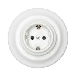 Porcelain  Electrical Wall Socket,Flush-mounted Socket outlet 240V,16A