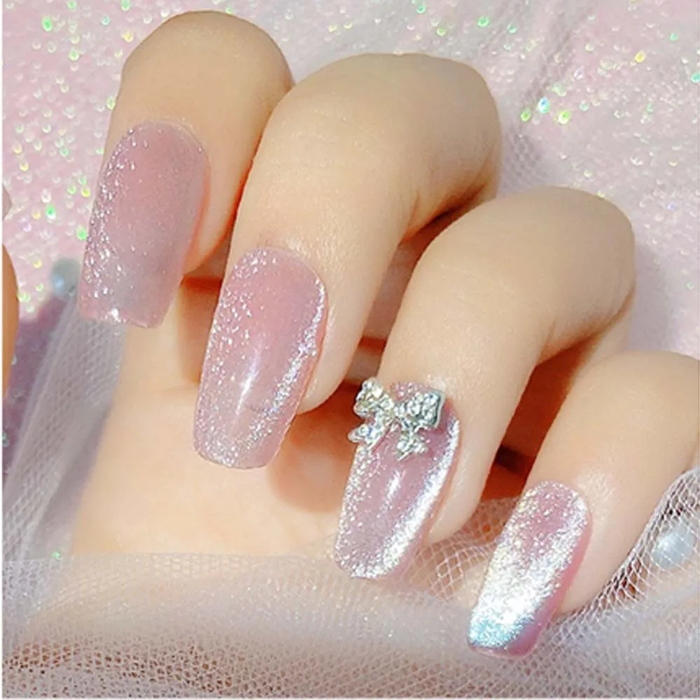 Breloques mignonnes Super Flash diamant perle manucure ongles bijoux bricolage Nail Art décorations cristal arc ongles strass