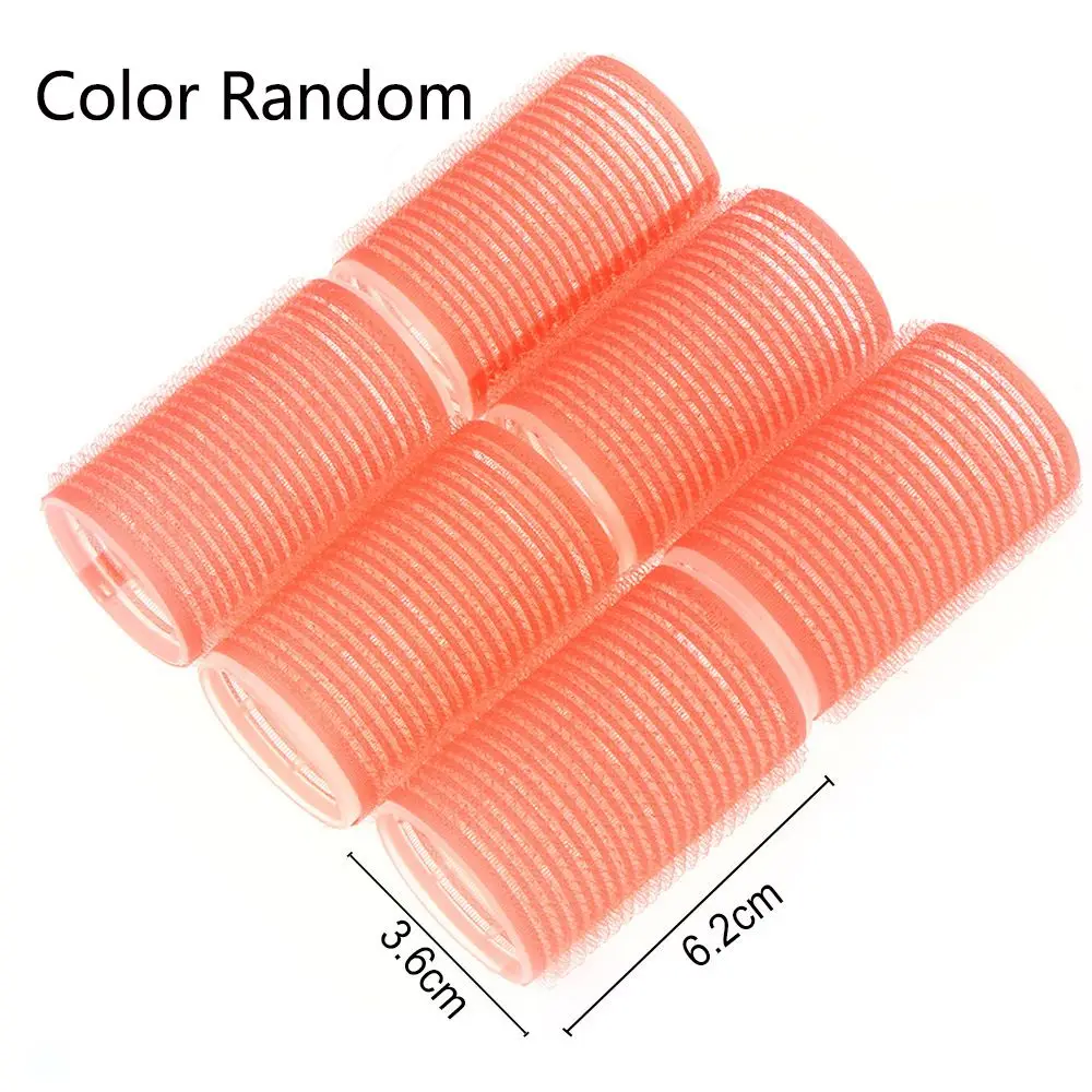

6 Pcs Random Color Hot Sale Hair Styling Tools Full Size Hair Rollers Self Grip Salon Hairdressing Curlers