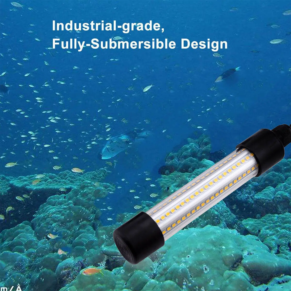 Luz de pesca subacuática sumergible, 20W, DC/AC, 12V, 126 LED, 5M, cable verde, resistente al agua, para atraer peces