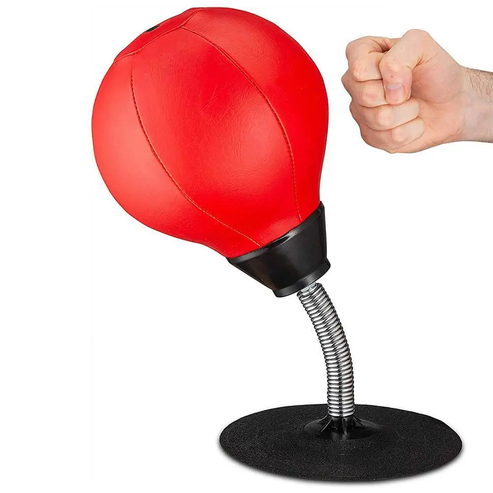 HOT Faux Leather Sucker Desktop Inflation Decompression Boxing Speed Punching Ball Desktop Inflation Boxing Speed Punching Ball