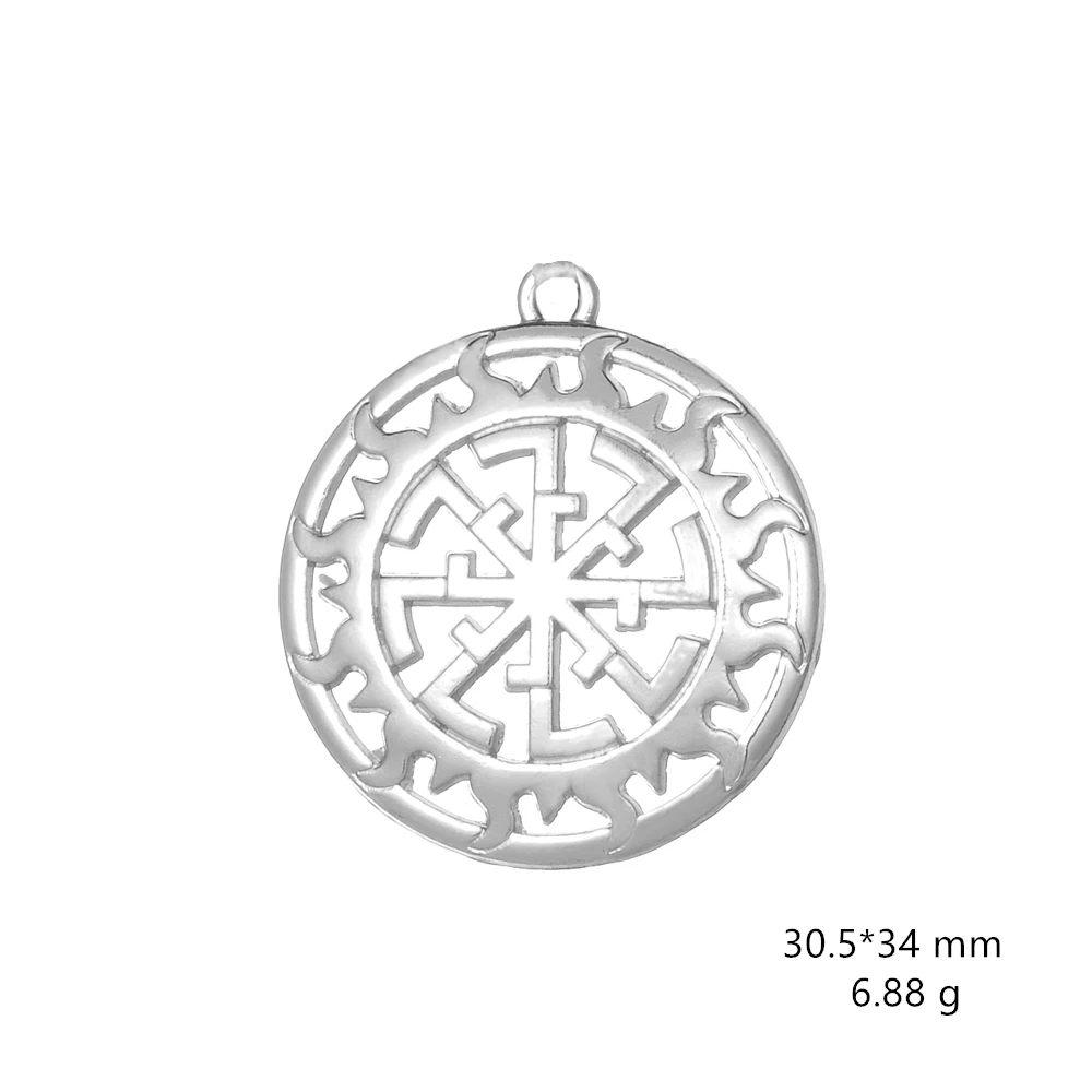 Dawapara Slawisches Kolovrat-Symbol Anhänger Klassische Ethnische Vintage DIY Charms für Frauen Zubehör Metallanhänger Schmuck – Detail 9