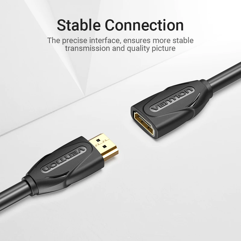 Vention สายต่อ HDMI 4K/60Hz HD HDMI 2.0หญิงหญิง Extender สำหรับโปรเจคเตอร์ PS3/4 HDMI 2.0สายเคเบิล