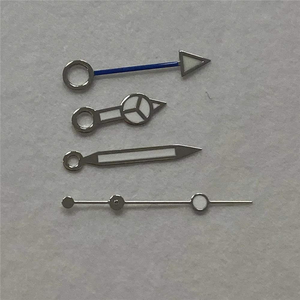 GMT Watch Hands Green Luminous 4- Needle for Mingzhu 3804 GMT Automatic Watch Movement Repair Parts