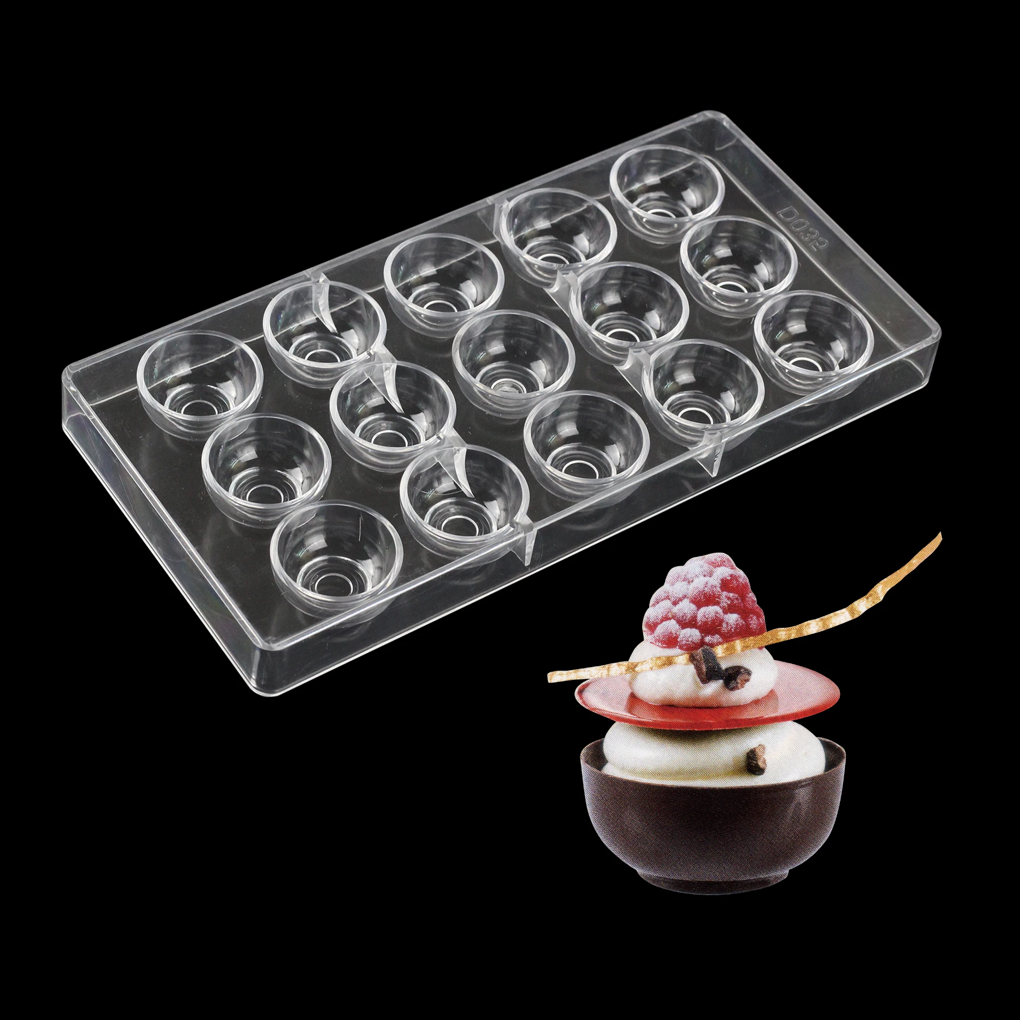 DIY 3D PC Chocolate Mold Food Grade Polycarbonate Candy Chocolate Mould jelly Tray baking Pastry Tool