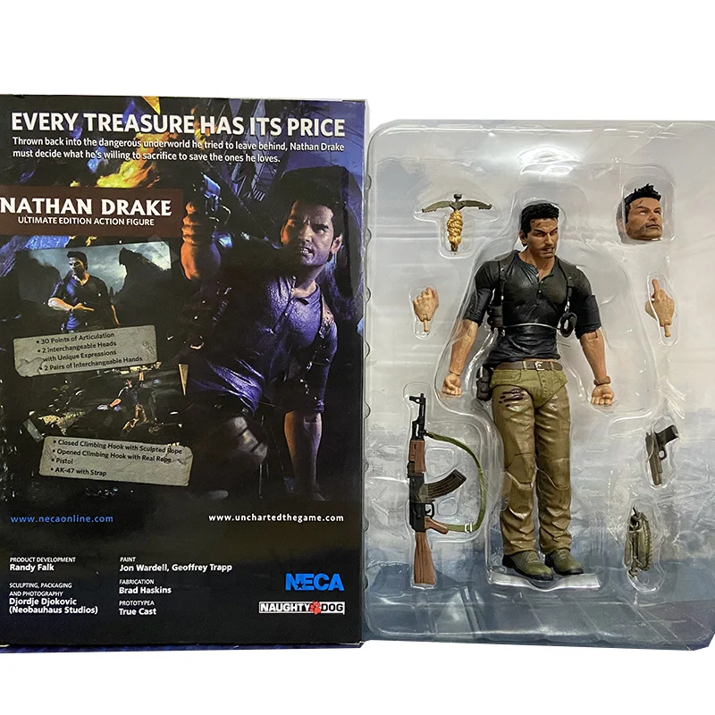 NECA 언지 4 도난의 끝 Nathan Drake 얼티밋 에디션 PVC 액션 피규어, 컬렉션 모델 장난감 17cm 생일 크리스마스 선물