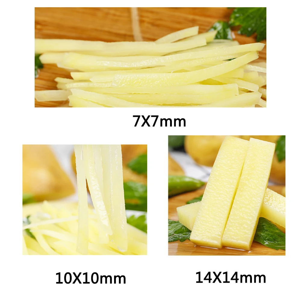 Fries Machine Accessories Chips Cutter Parts Stainless Steel French Fry Potato Chips Cutters French Fry Cutter, +3 Blades Size,
