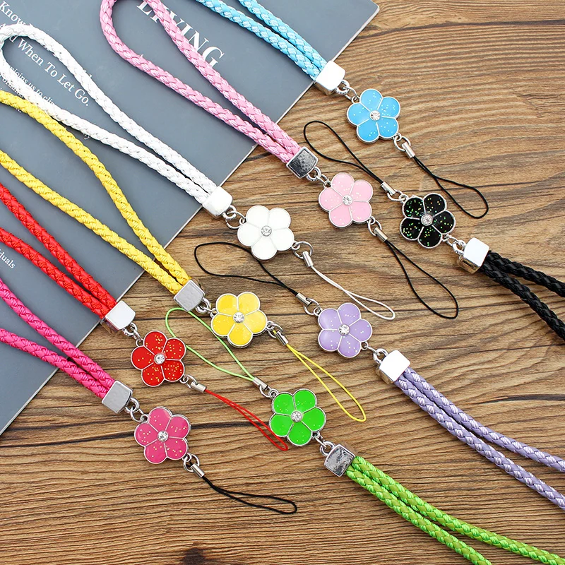 Hand Wrist Lanyard Strap String for Phone iPhone 7 8 X 6 USB Flash Drives Keys Keychains ID Name Tag Badge Holders Keycord