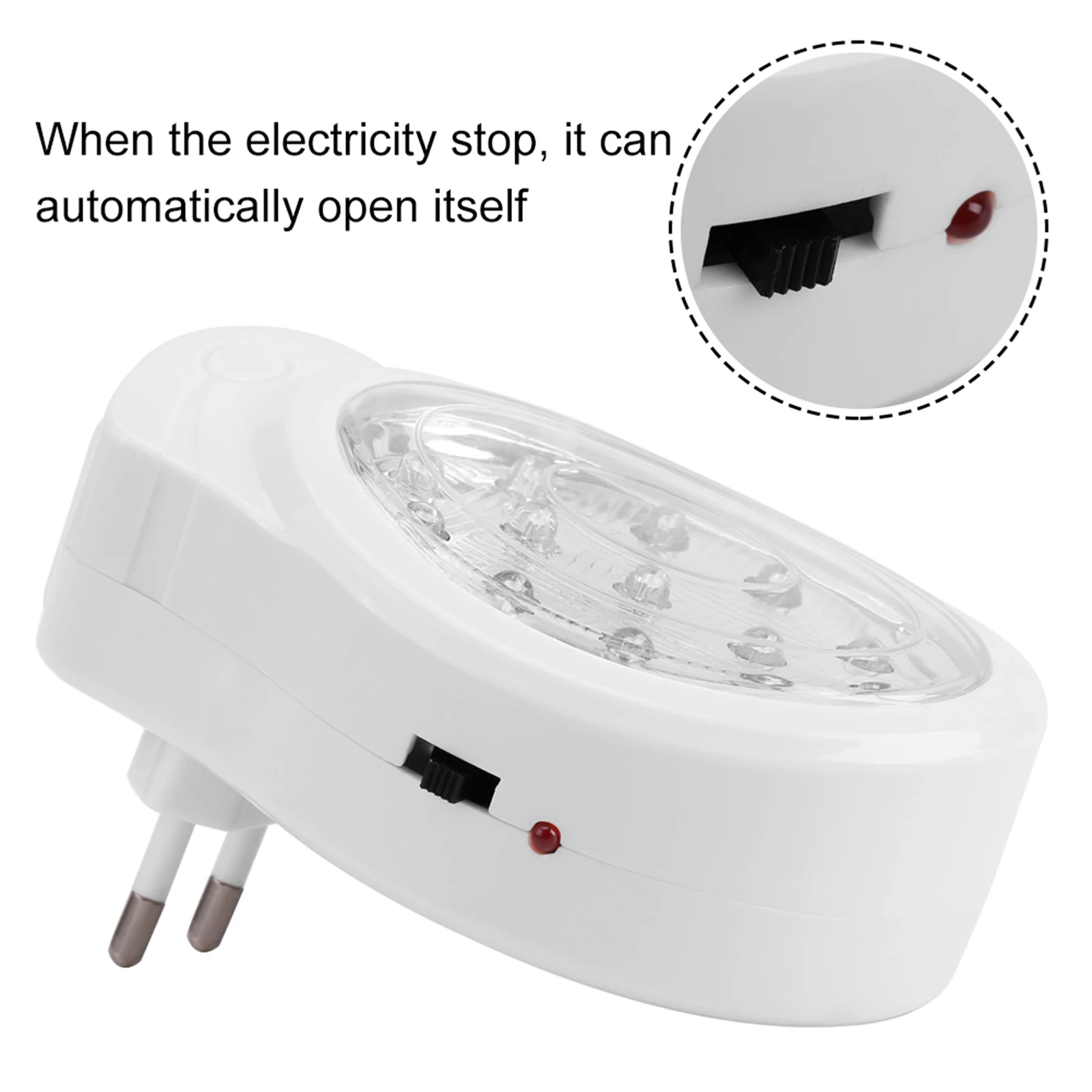 2W 110-240V Eu Stekker Oplaadbaar Thuis Noodlicht 13 Led Automatische Stroomuitval Lamp Lamp Nachtlampje