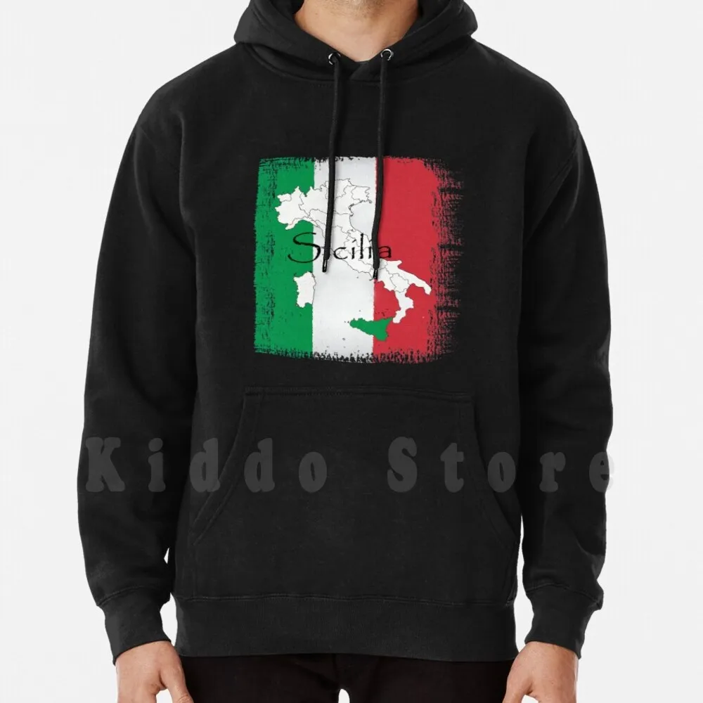 Sicilian Pride Design Hoodie Long Sleeve Italy Sicily Sicilia Sicilian