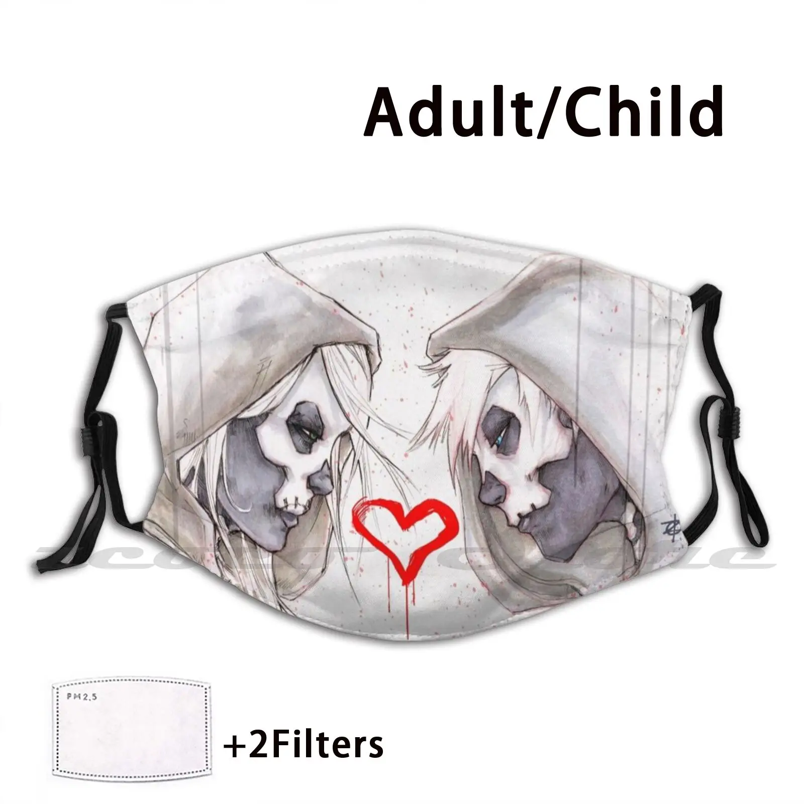 Hobo Heart And Cc Creepypasta Chris Oz Fulton Washable Trending Customized Pm2.5 Filter Mask Creepypasta Hobo Heart Hobo Heart