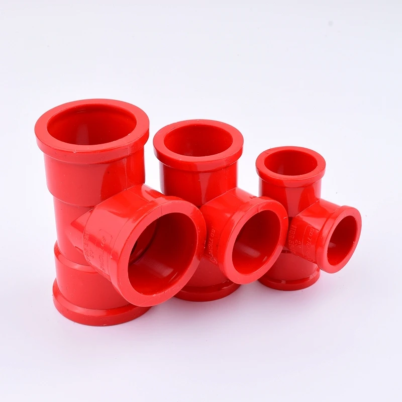 2-10pcs Red PVC Pipe Connectors Tee Elbow Aquarium Beautiful Fittings Aquatic Pet Supplies Fish Tank Water Pipe Filter Accessori