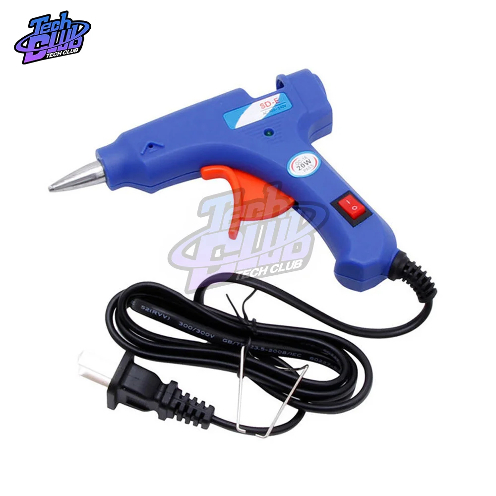 20W High Temperature Heater Hot Melt Glue Gun Repair Tool Mini Heat Gun EU/US Plug Use 7MM Hot Melt Glue Stick