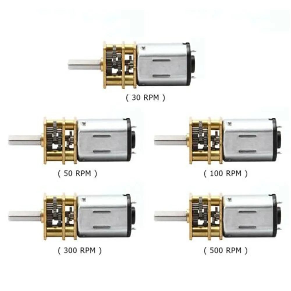 DC 3V/6V/12V 30 obr/min 50 obr/min 100 obr/min 200 obr/min 300 obr/min N20 ze stali nierdzewnej silnik z przekładnią z kołem zębatym silniki prądu stałego Micro silnik redukcji