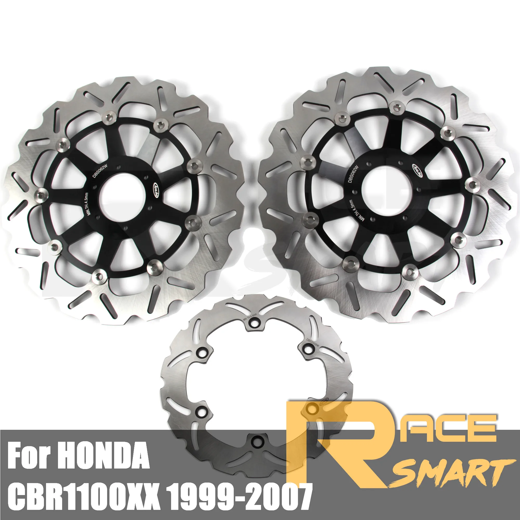 For HONDA CBR1000XX 1999-2007 Motorcycle CNC Floating Front Rear Brake Disc Rotor CBR 1100XX CBR1100 XX 2000 2001 2002 2003 2004