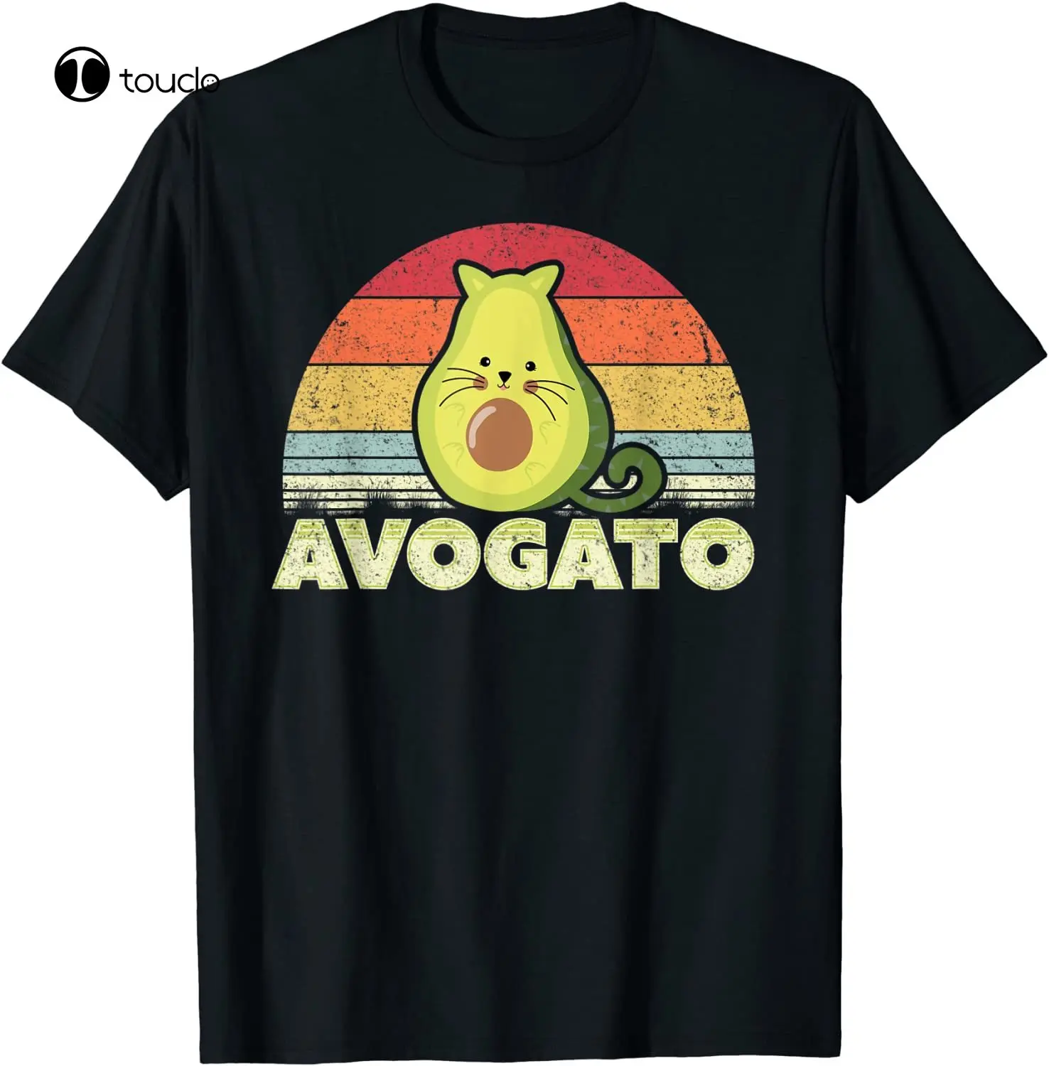 Avogato, Retro Cat Avocado, Cinco De Mayo T-Shirt