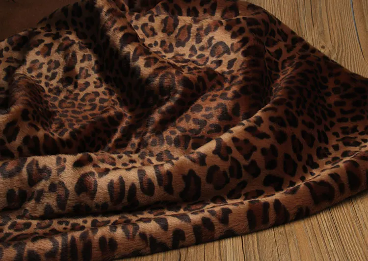 Imagem -05 - Tecido de Pelúcia Falso para Inverno Imitação de lã de Leopardo Cabolsa Colete Gola de Pele 160*50cm Pelúcia de Alta Qualidade