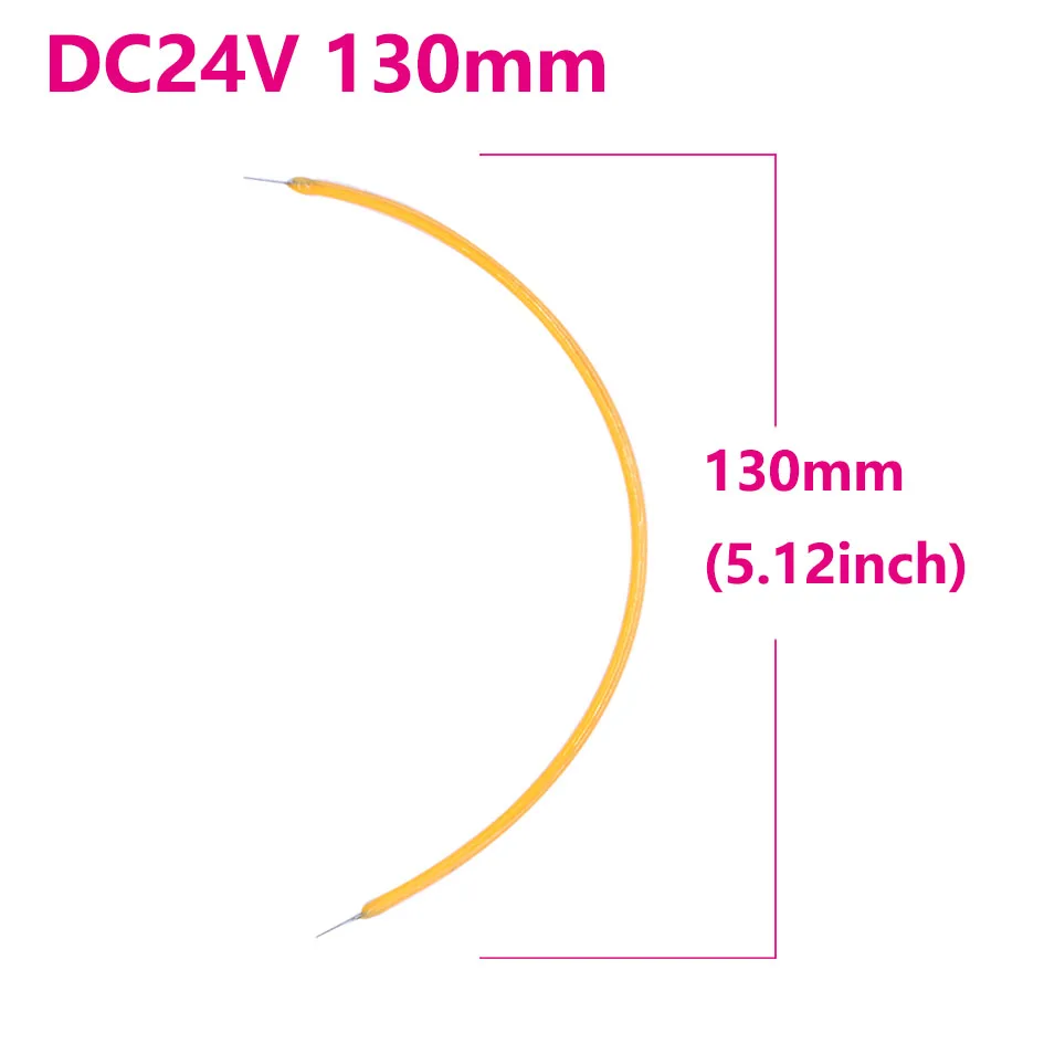 5PCS DC24V 130mm Edison Bulb Filament Parts LED Light Bar Incandescent Lamp Diode Flexible Filament DIY Colorful