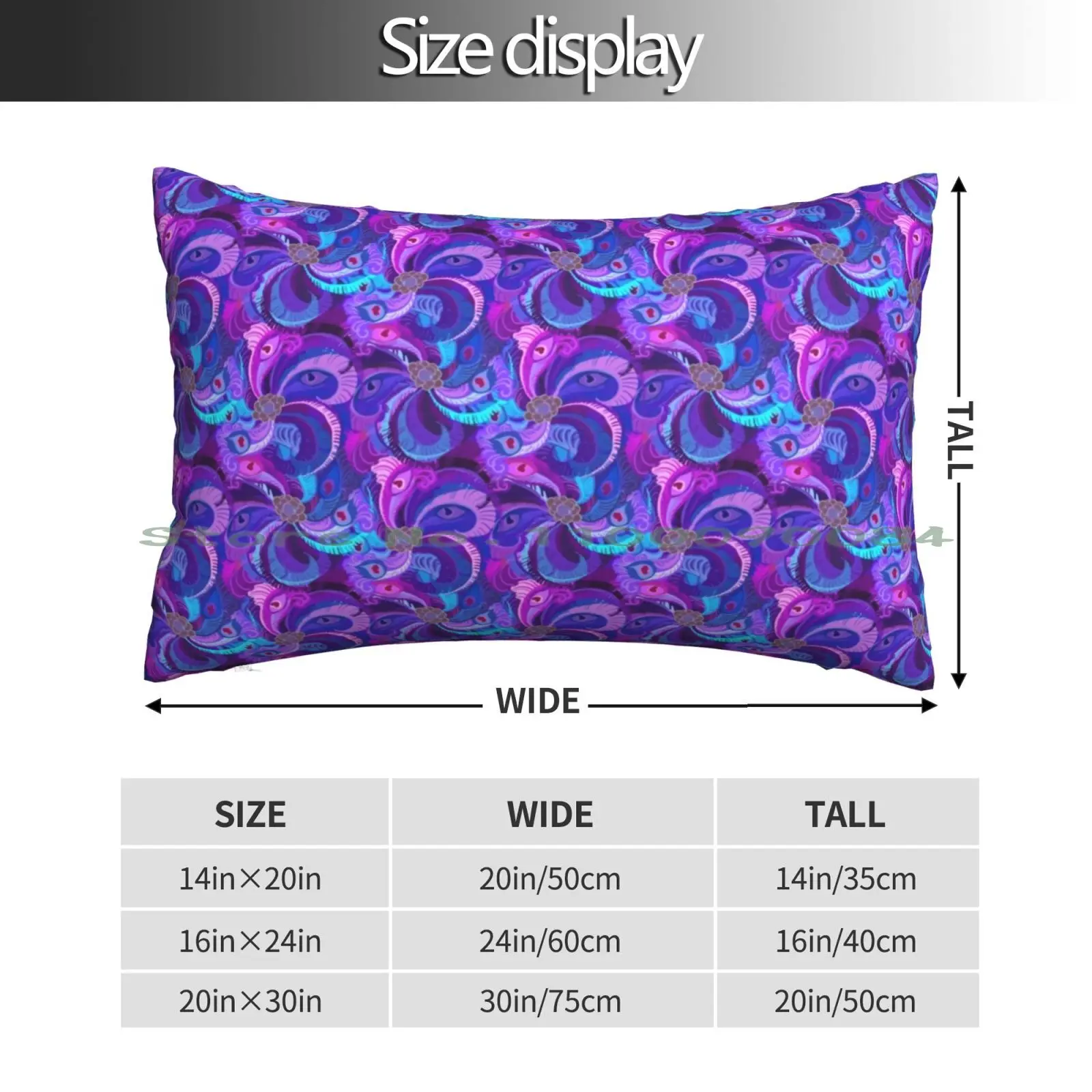 Peacock Neck Gator Retro Peacock Feathers Pillow Case 20x30 50*75 Sofa Bedroom Mgnga Girl Girls Waifu Succubus Hentai Anime