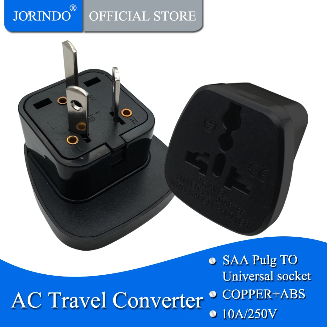 JORINDO Australian travel adapter,Travel Adaptor/Plug Converter in Marked China, Australia, New Zealeand.