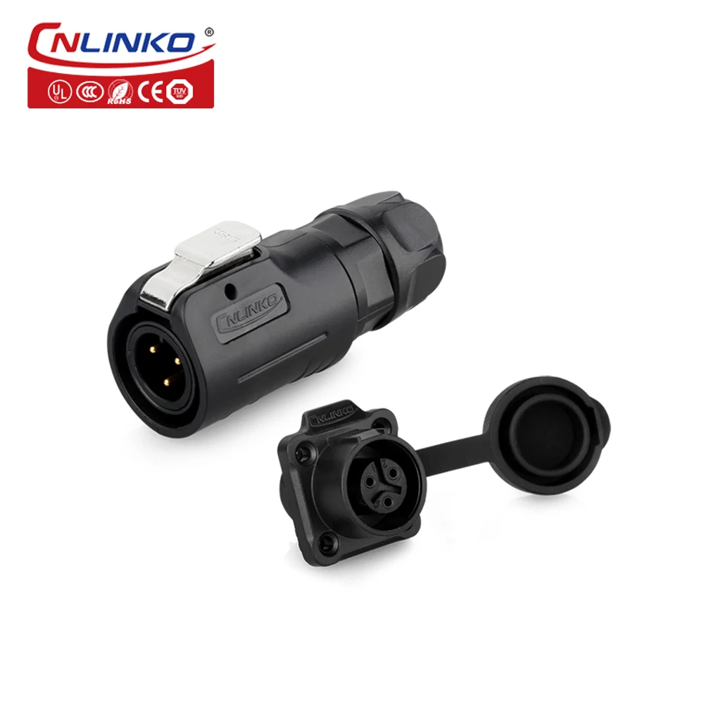 CNLINKO 2 3 4 5 6 7 8 Pin M12 Waterproof Industrial Connectors Cable Power IP68 AC/DC Male Plug Female Socket with Plastic Jack