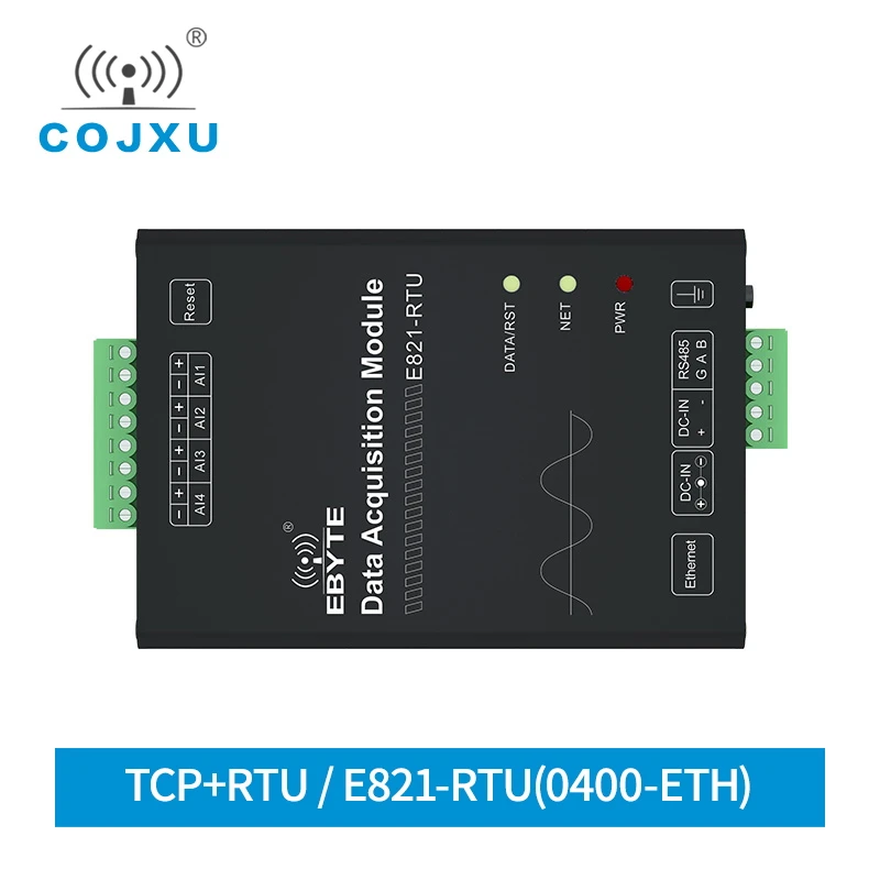 

E821-RTU(0400-ETH) RS485 RJ45 Digital Quantity Modbus TCP RTU 4 Channel Input Wireless Transparent Transceiver Modem