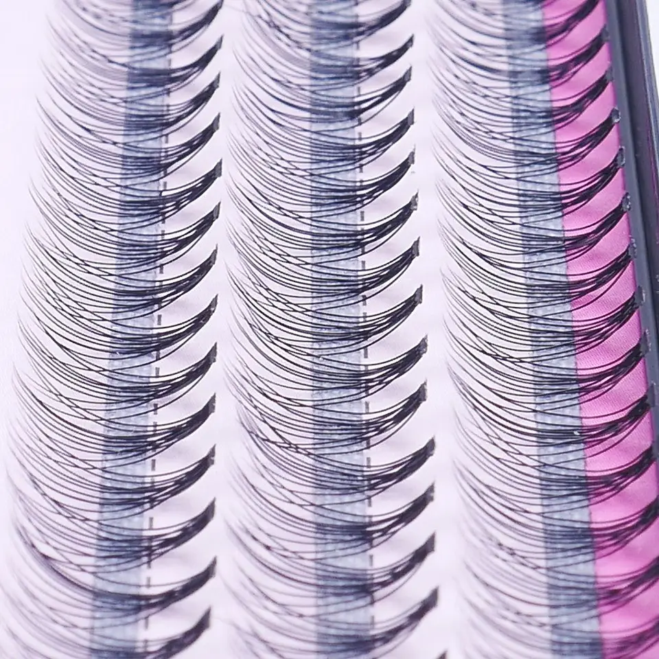 Pestañas postizas naturales, 1 caja con 60 racimos para extensiones, maquillaje profesional personal 4