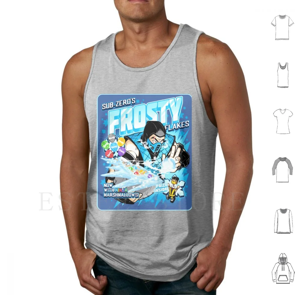 

Subzero Frosty Flakes Майки Жилет без рукавов Mortal Kombat Mortalkombat Mortal Kombat Синий Синий Аркадные хлопья Лед