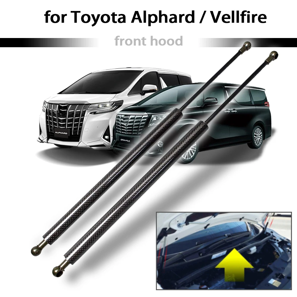 Hood Dampers For Toyota Alphard Vellfire 30 Series 2015-2023 Front Bonnet Modify Shocks Strut Lift Support Piston Rod Gas Spring