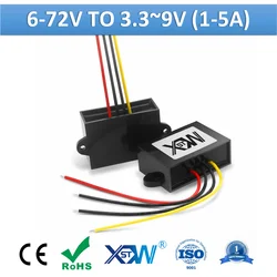 DC to DC 6-72v 12v 24v 36v 48v 60v to 3.3v 3.7v 4.2v 6v 7.5v 9v Step Down Module Power Converter 1A 3A 5A Mini Buck Converter