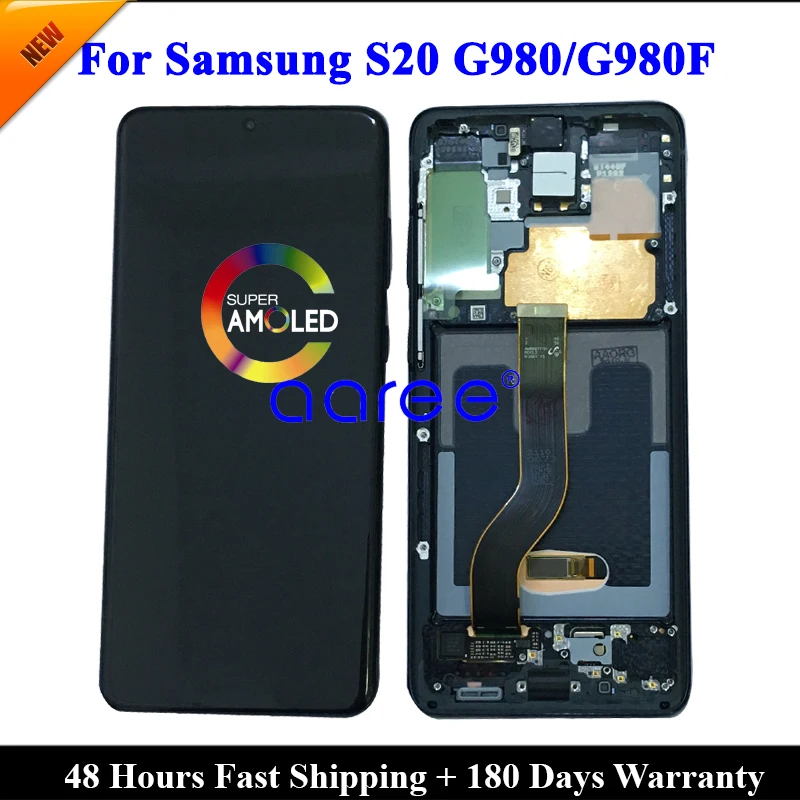 Super AMOMLED LCD Screen  For Samsung S20 LCD G980 LCD For Samsung S20 G980  LCD Screen Touch Digitizer Assembly