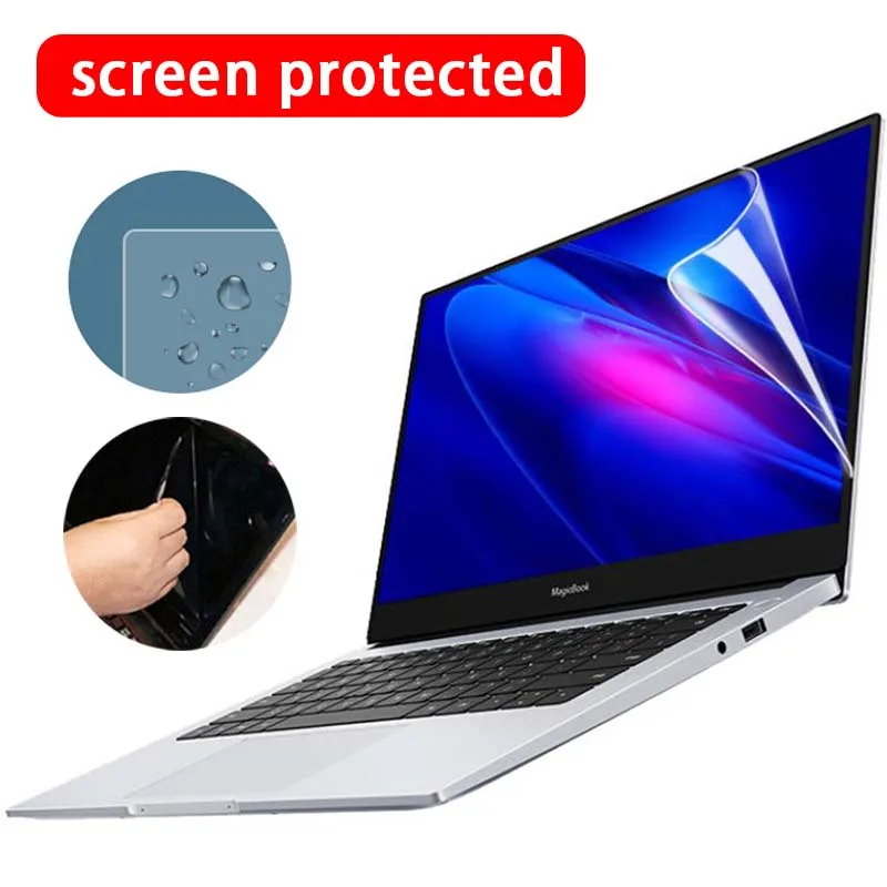 For Huawei MateBook D14 HD Transparent Anti-Glare Dust Proof Scratch Resistant Soft Laptop Screen Protector Film