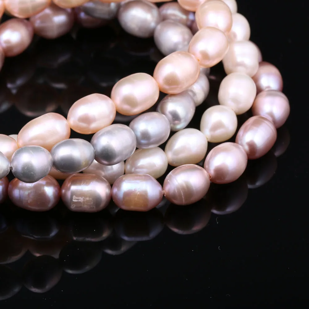 100% Natural High-quality White Pink Purple Rice Pearl Bracelet Birthday Anniversary Party Exquisite Gift for Woman 6-7mm