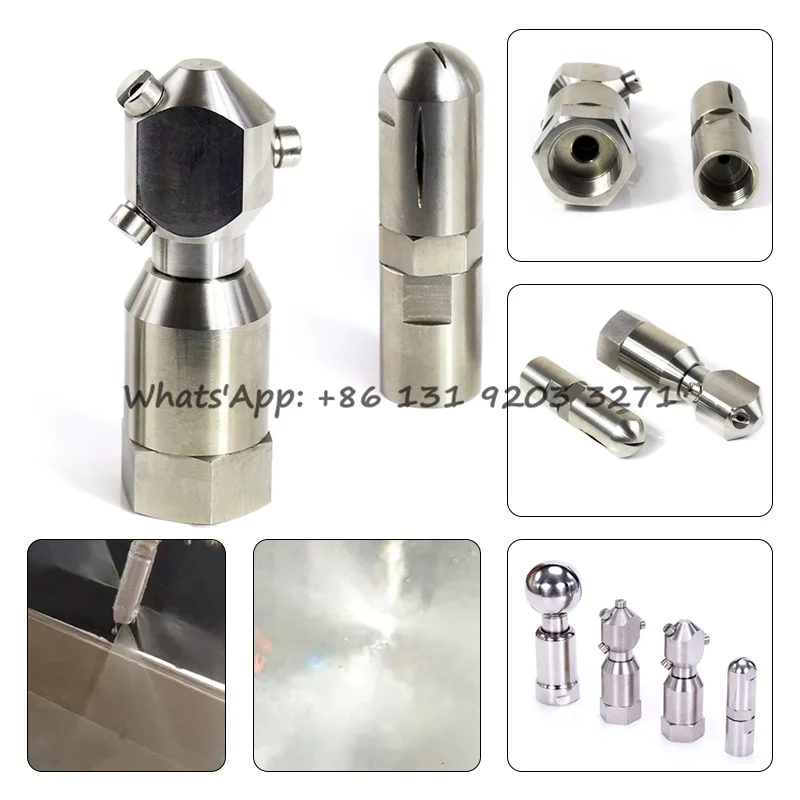 

1/2" 3/4" Tank Washing Nozzle, Rotary Tank Cleaning Nozzle, Rotary Spray Ball Sanitary Female Thread CIP Coverage Wash Fitting