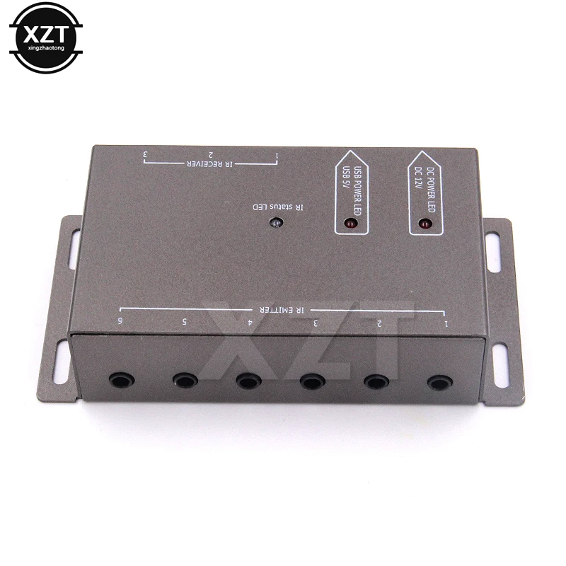 IR Infrared Extender IR System Remote Control Extender Repeater Kit Plug with 1 Receiver 6 Emitter Gadget Accessories US/EU PLUG