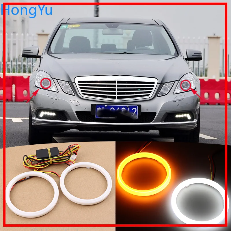 Cotton LED Angel Eye  Switchback Light Ring lamp DRL White for Mercedes-Benz E-Class W212 E63 AMG 2009 2010 2011 2012