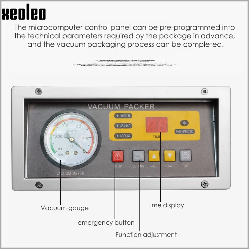 XEOLEO sacchetti sottovuoto commerciali sigillatore Desktop sottovuoto macchina sottovuoto 26cm macchina imballatrice per frutta/verdura 220V