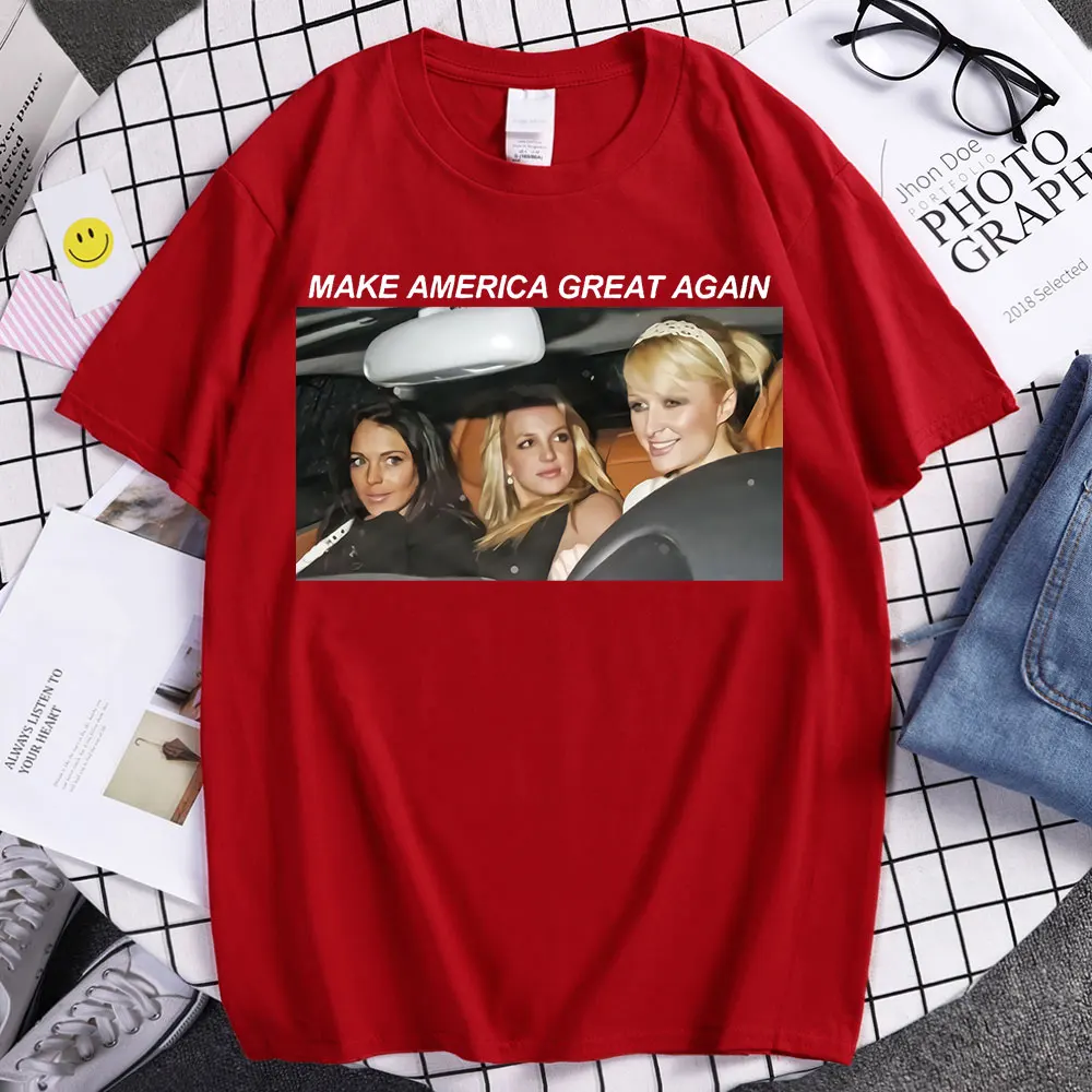 New Style T Shirt Britney Make America Great Again Tees Fashion T Shirt Summer Casual Tops Unsiex Funny Trip T-shirts Streetwear