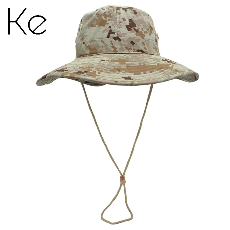 KE020G magic adjustment camouflage fisherman hat outdoor sunscreen sun visor female summer sunscreen fishing hat jungle hat