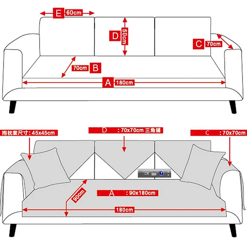 Nordic Simplicity Solid Sofa Covers Chenille Non-slip Modern Orange Grey Sofa Towel Living Room Decoration Luxury Seat Cover