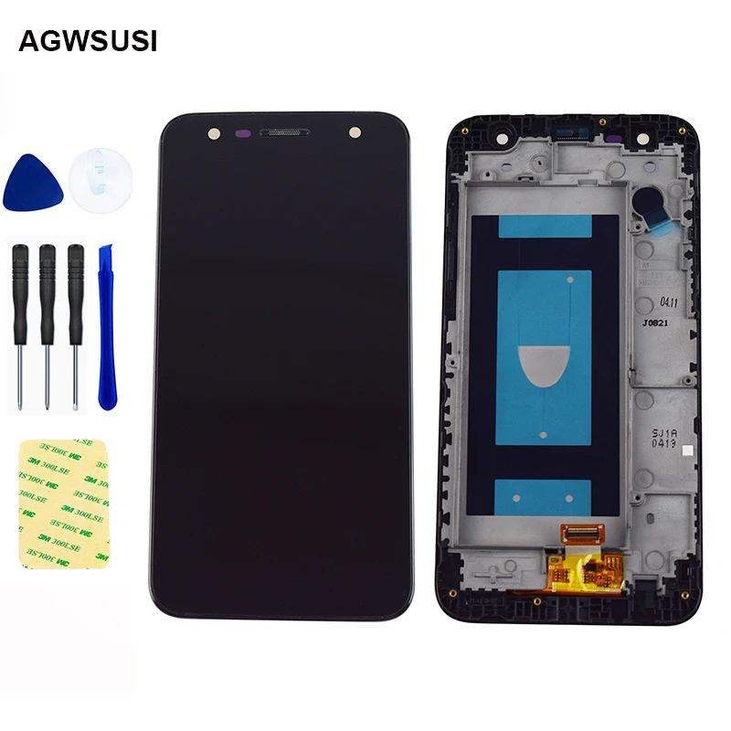 For LG X power 2 M320 LCD Display Monitor Screen Panel Module + Touch Screen Digitizer Sensor Glass Assembly Frame