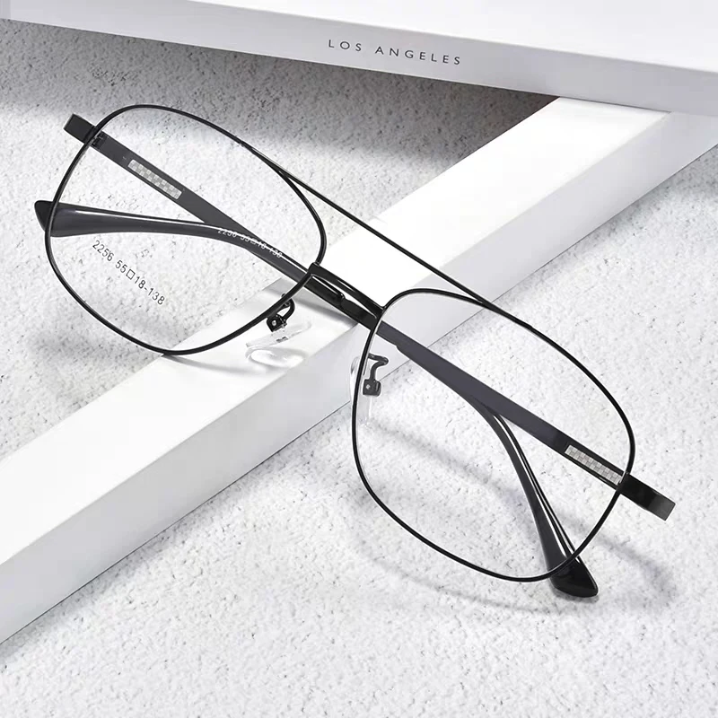 BCLEAR Classic Fashion Alloy Men Optical Frame High Quality Double Bridge Male Spectacle Eyeglasses Frames Big Face Eyewear Hot