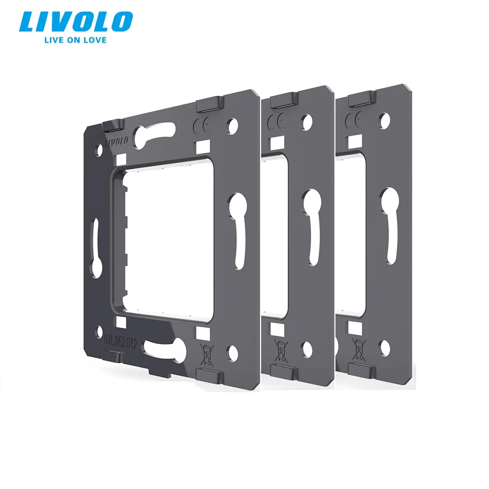 New Metal PlateTo Fix Com Interruptores LIVOLO & Sockets, Adequado Para O Tamanho Diferente, Acessórios Produtos Chapa de Ferro 3 pçs/lote