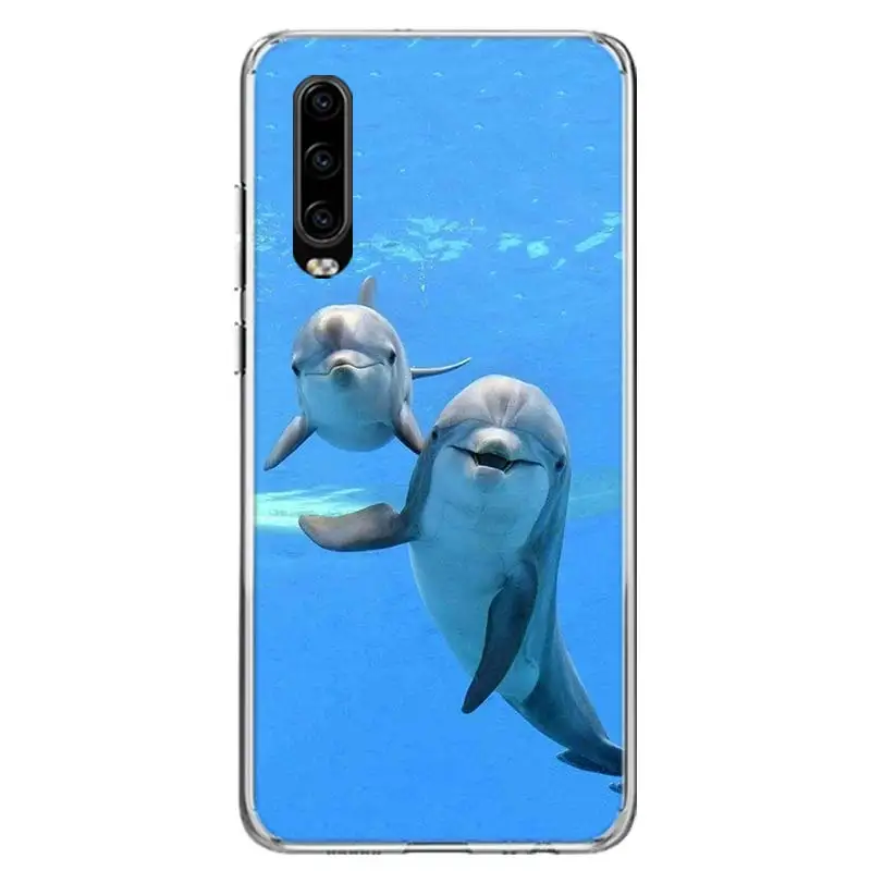 Đại Dương Cá Nhám Voi Bơi Ốp Lưng Điện Thoại Huawei P50 P40 Pro P30 Lite P20 P10 Giao Phối 10 20 Lite 30 40 Pro Coque Vỏ