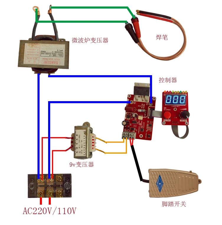 

NY-D02Spot Welders Control Board Transformer Controller Precision Double Pulse Encoder Current Time Control Panel