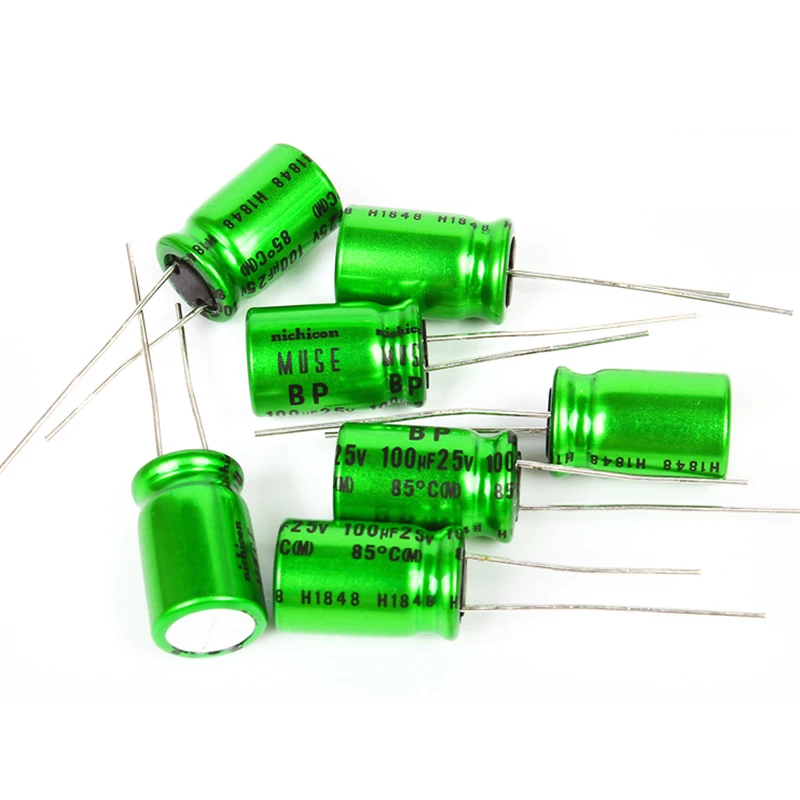 100% Original hifi Muse ES electrodeless BP green electrolytic capacitor 100uF 25V