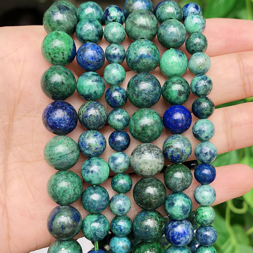 Wholesale Natural Azurite Lapis Lazuli Stone Beads Round Loose Spacer Beads For Jewelry Making Diy Bracelet 4/6/8/10mm 15inch