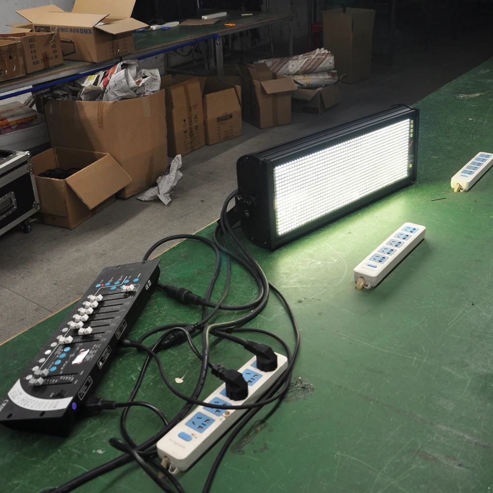 TIPTOP Stage Strobe Light 1200 1W LED Super Bright Flash Stage Lighting Sound Activated Speed Control White Strobe Light