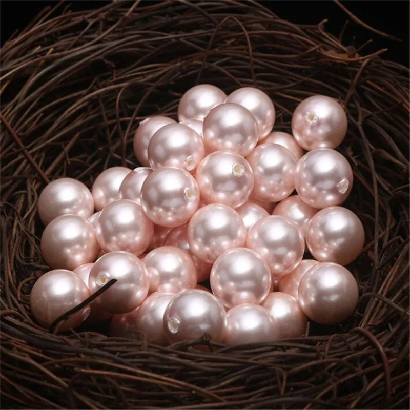 10pcs 1Bag Half Hole Natural Freshwater Shell Pearl Spacer Loose Beads for 8/10/12/14mm fits DIY Earring Pendant Jewelry Making